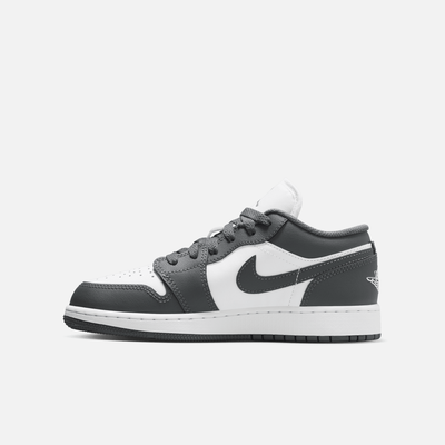 Air Jordan Big Kids' 1 Low Iron Grey White (GS)