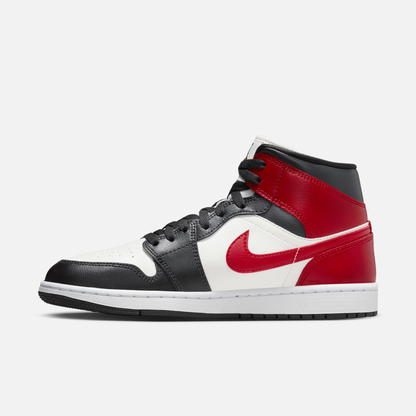 Air Jordan Women's 1 Mid Black Toe