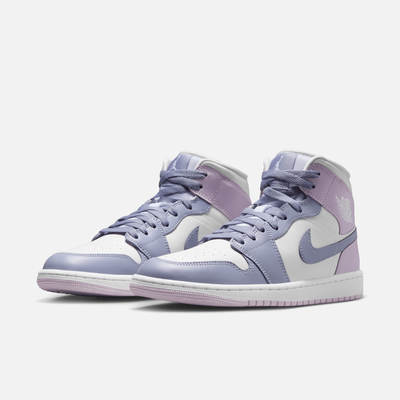 Air Jordan Women's 1 Mid Indigo Haze Doll White