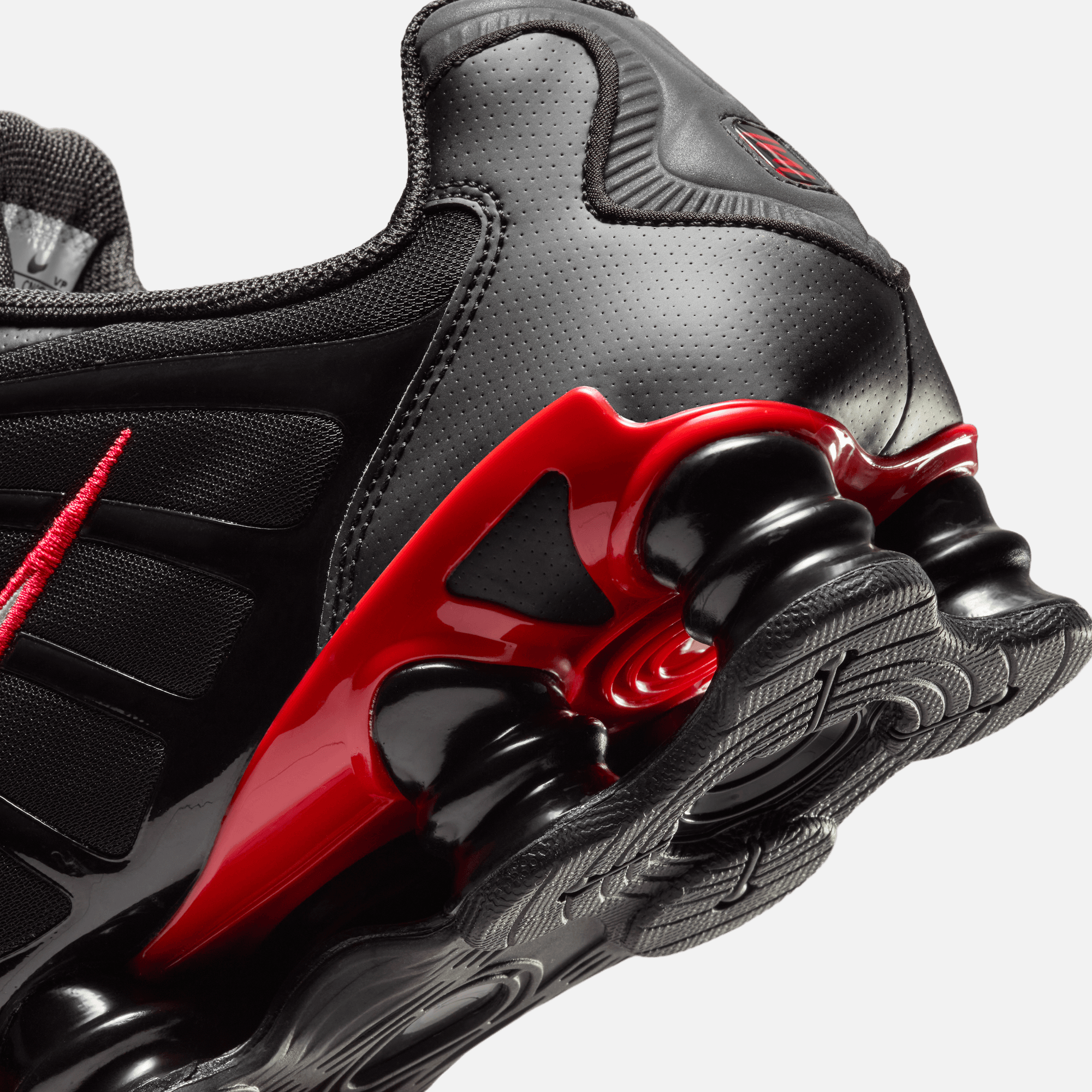 Red and black nike shox online