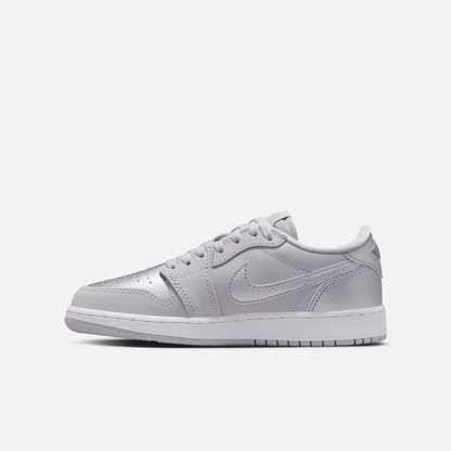 Air Jordan Big Kids' 1 Low OG Metallic Silver (GS)