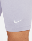 Nike Women's Sportswear Essential Purple Mid-Rise Biker Shorts