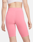 Nike Women's Sportswear Essential Pink Mid-Rise Biker Shorts