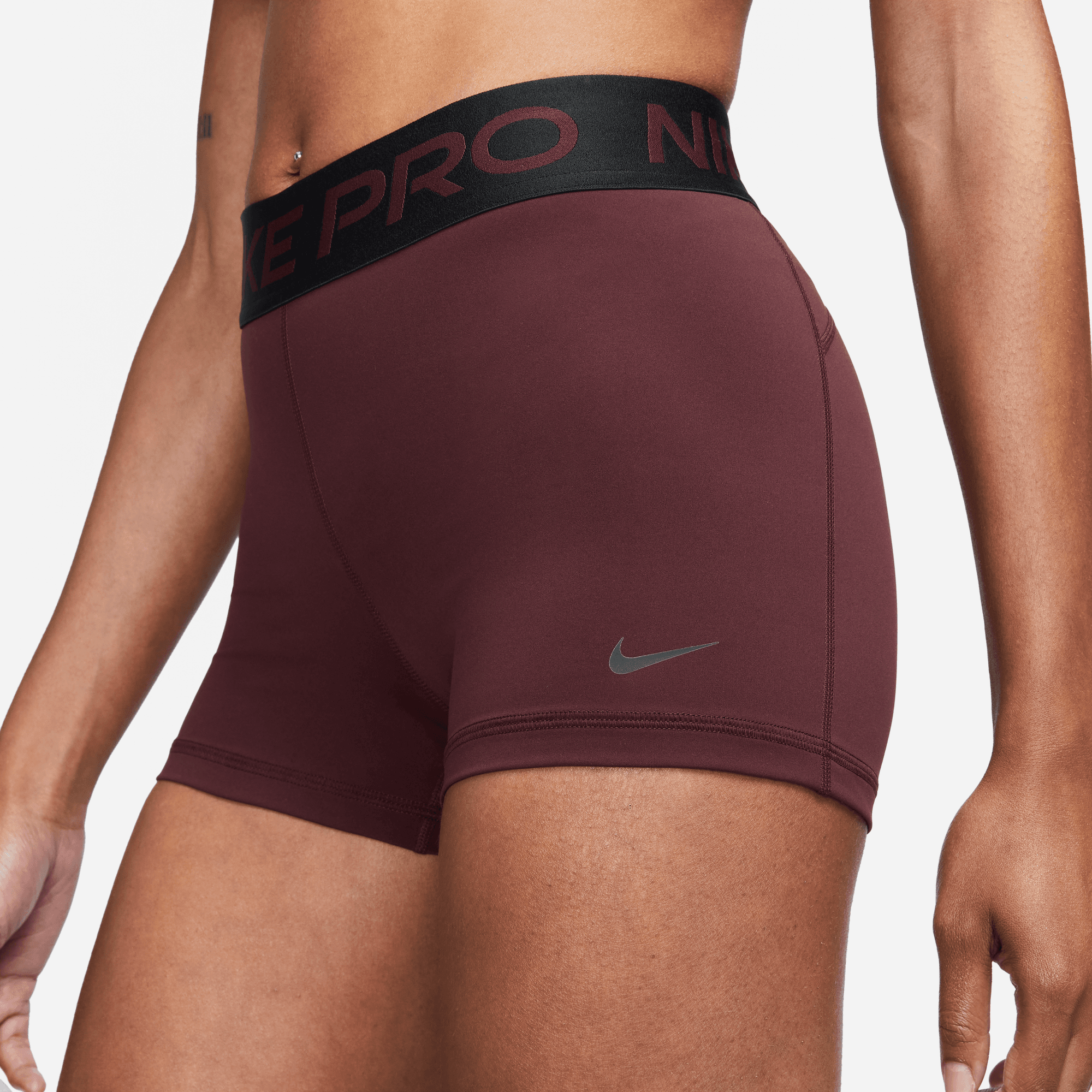 Nike Pro Women's Burgundy Red 3-Inch Shorts