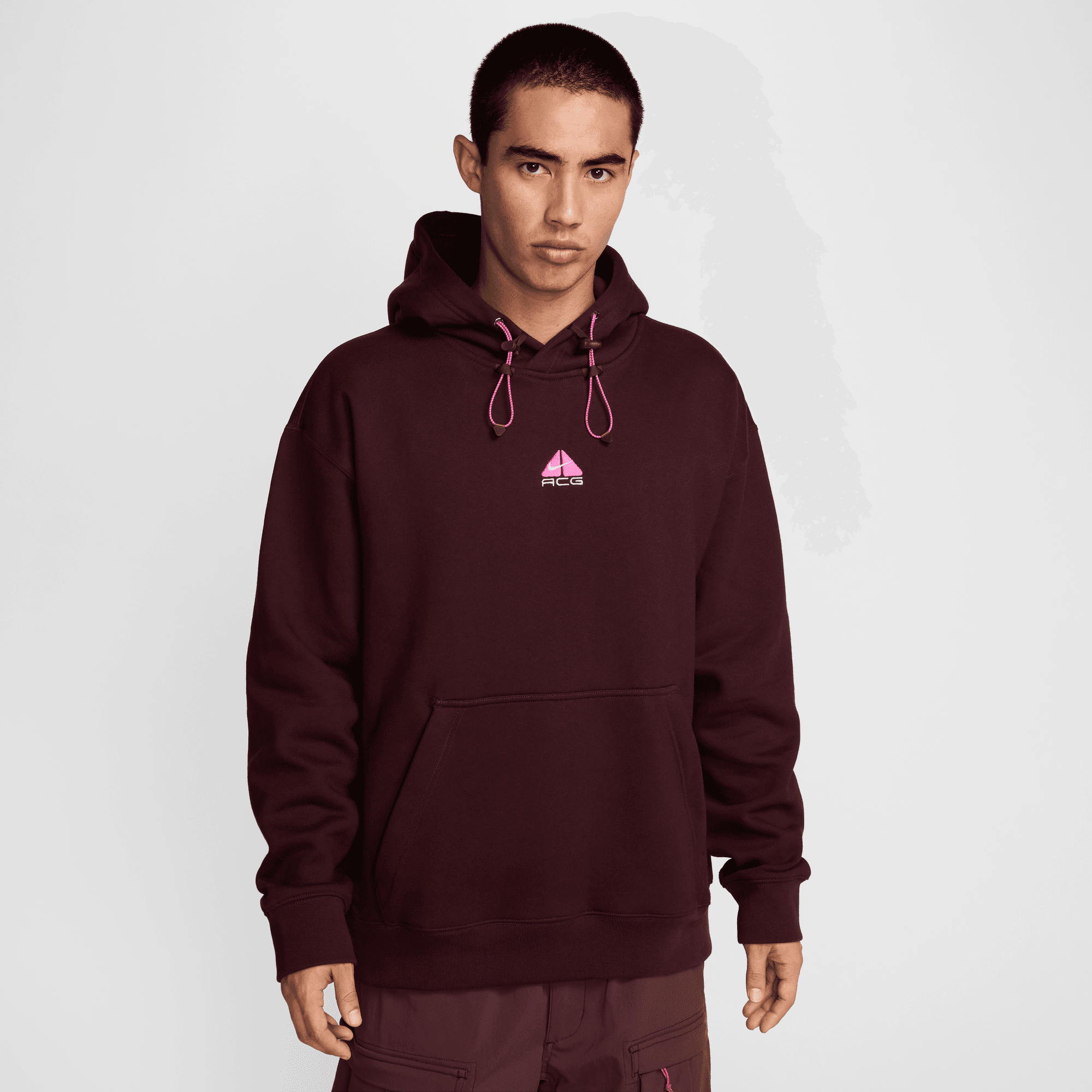 Nike ACG Therma-FIT Burgundy Fleece Pullover Hoodie