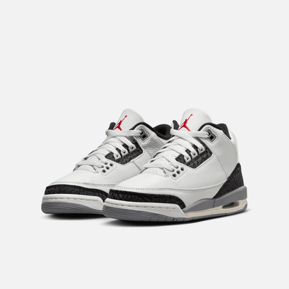 Air Jordan Big Kids' 3 Retro Cement Grey (GS)