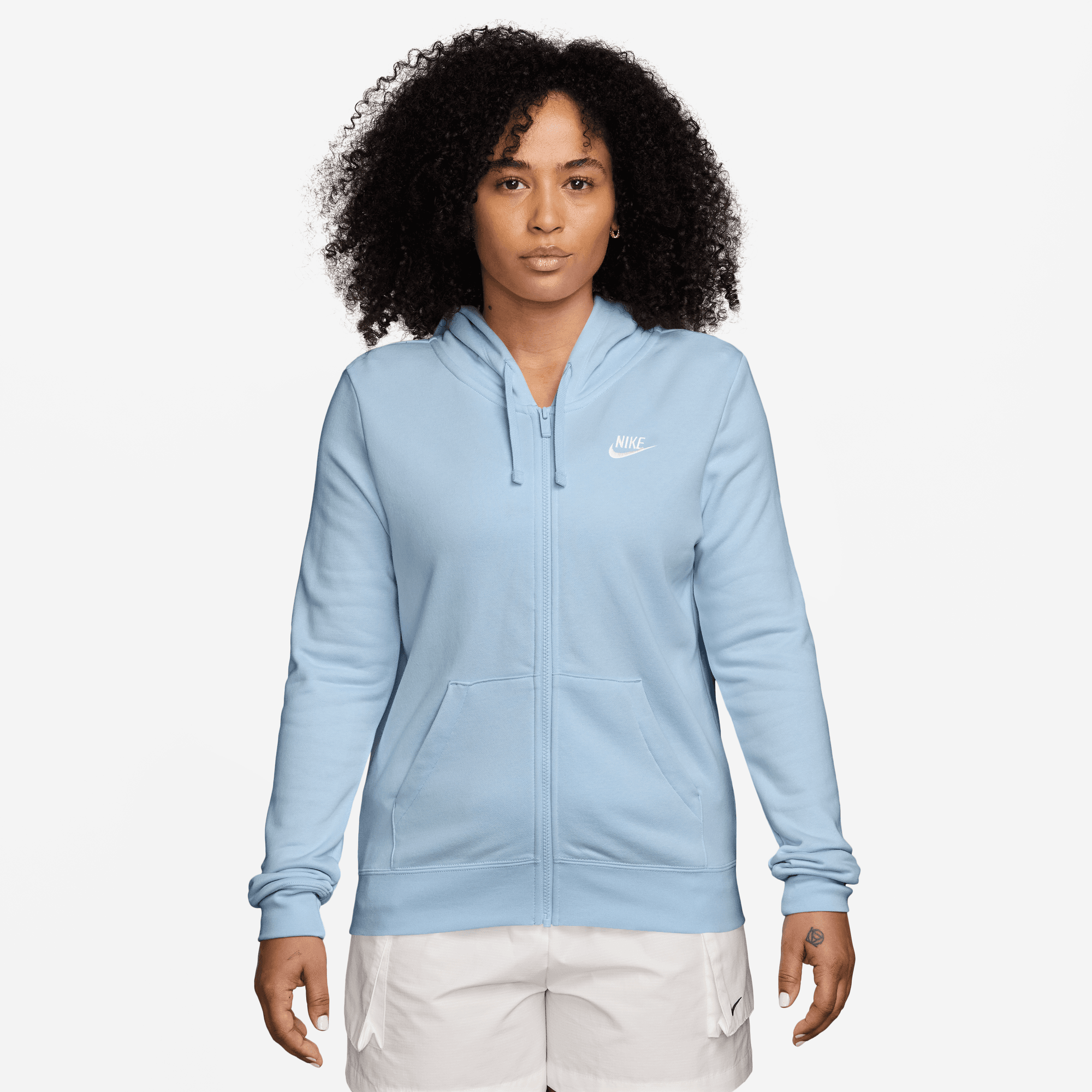 Nike Women's Sportswear Club Fleece Full-Zip Blue Hoodie