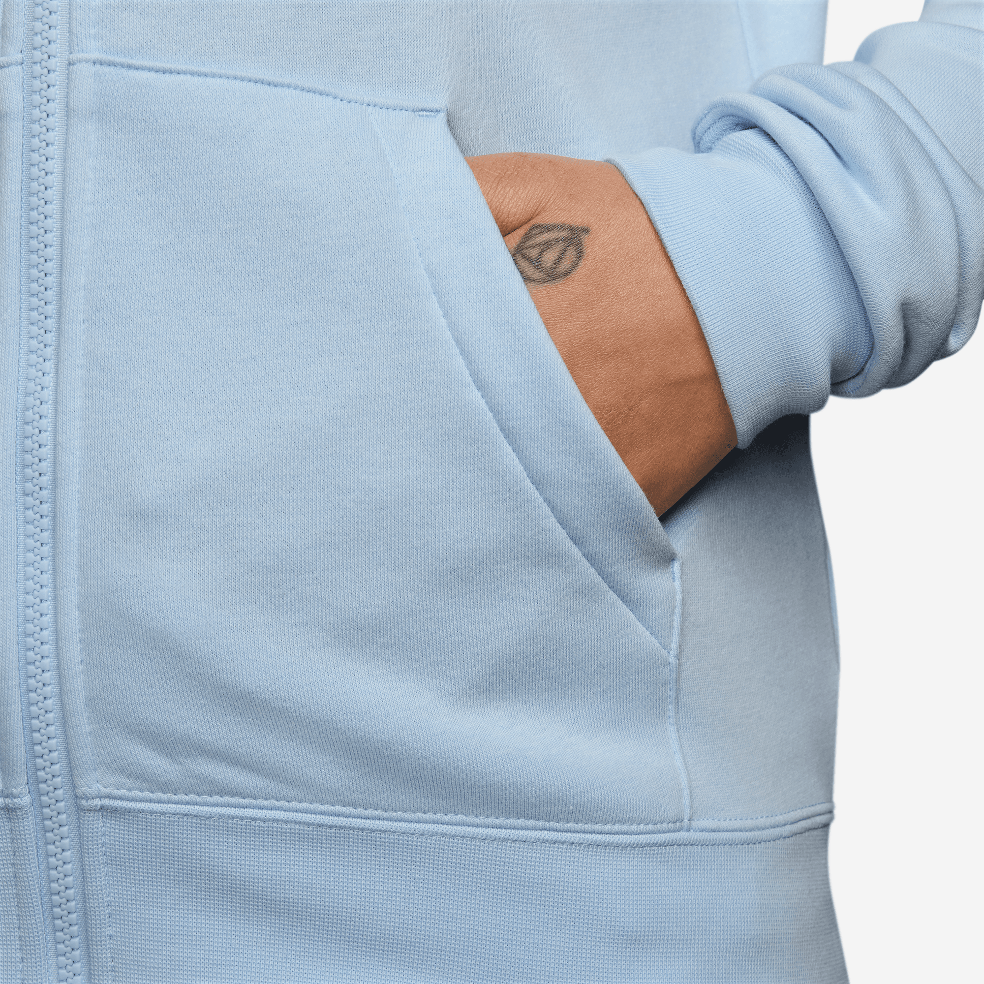 Nike Women's Sportswear Club Fleece Full-Zip Blue Hoodie