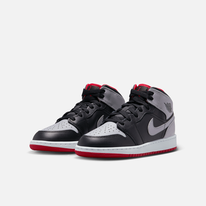 Air Jordan Big Kids' 1 Mid Black Cement (GS)