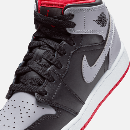 Air Jordan Big Kids' 1 Mid Black Cement (GS)