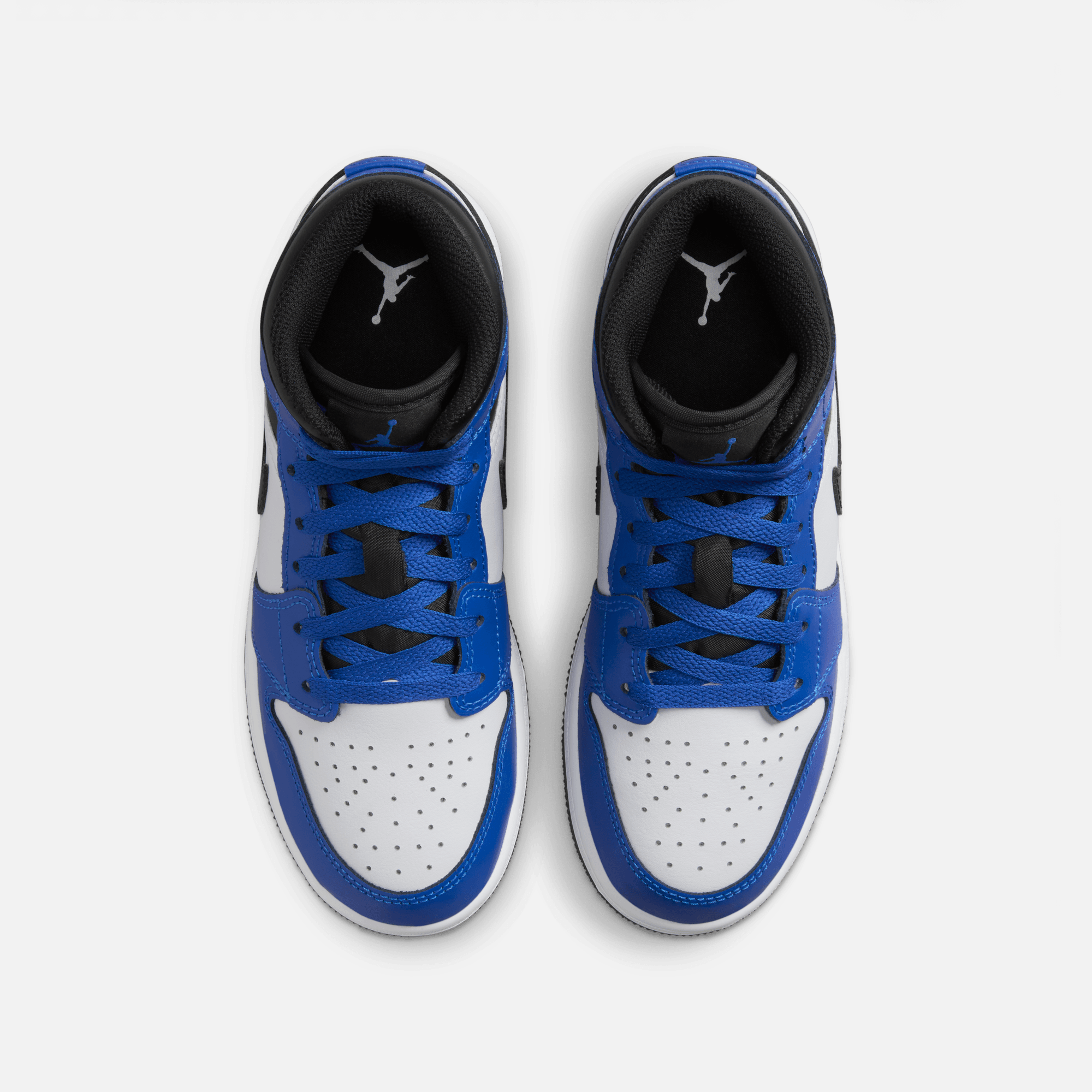 Air Jordan Big Kids' 1 Mid Game Royal White Black (GS)