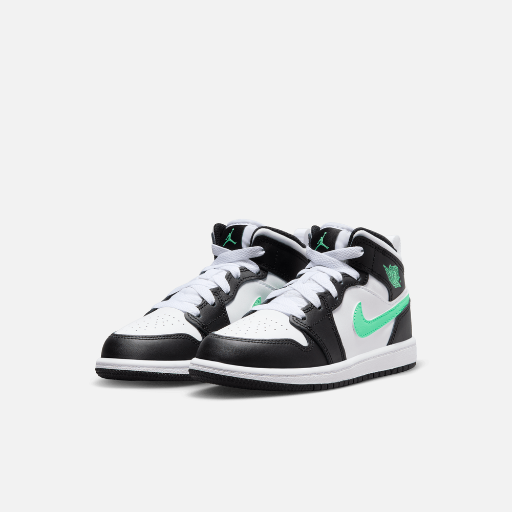 Air Jordan Kids' 1 Mid Glow Green (PS)