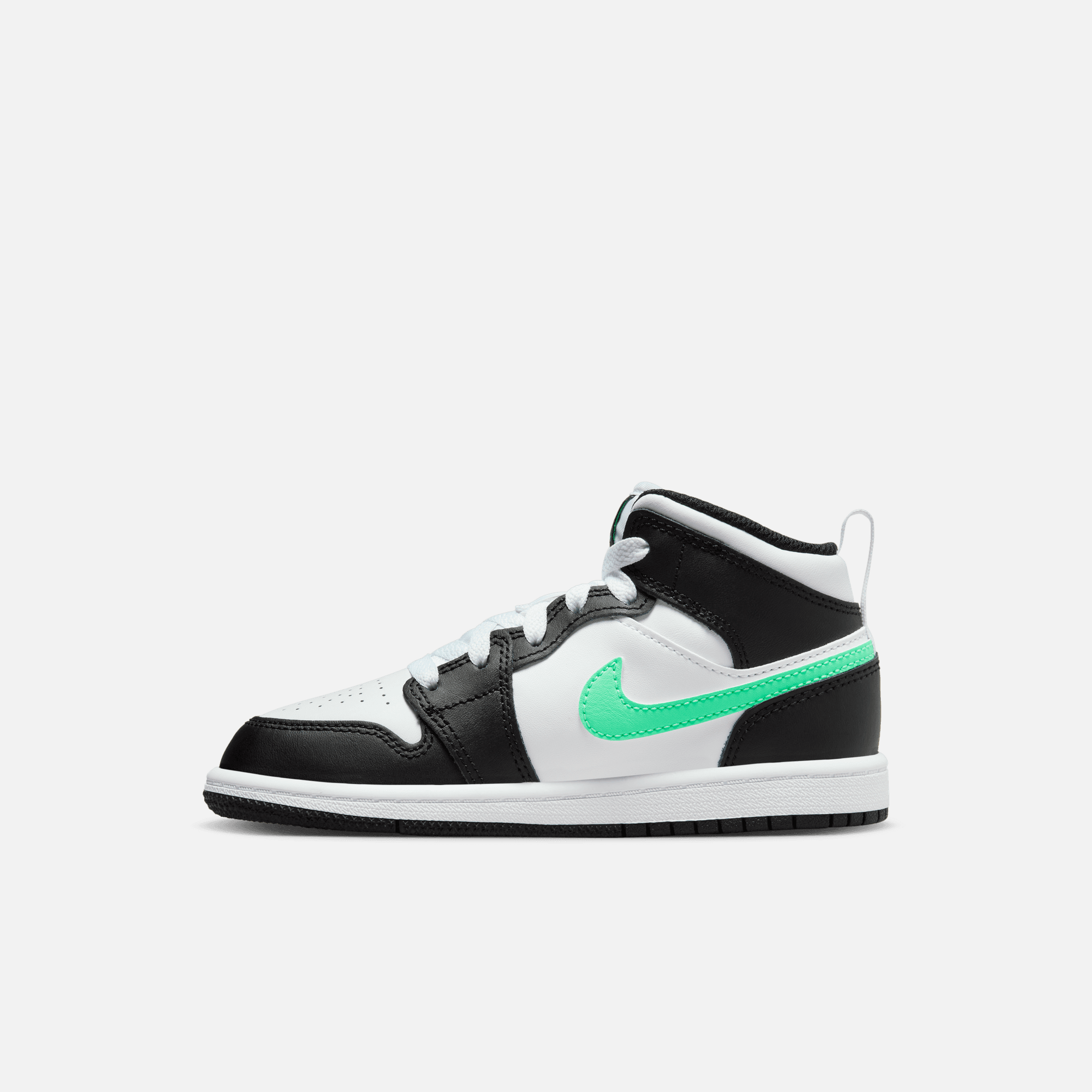 Air Jordan Kids' 1 Mid Glow Green (PS)