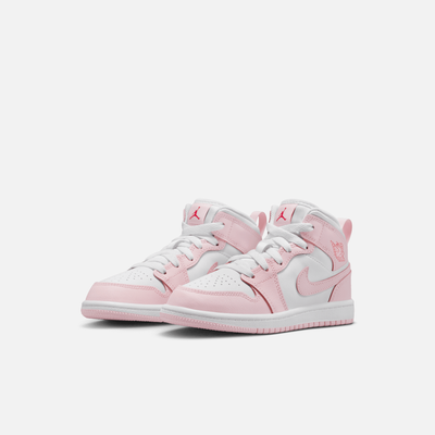 Air Jordan Kids' 1 Mid Pink Foam (PS)