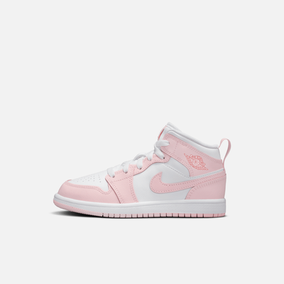 Air Jordan Kids' 1 Mid Pink Foam (PS)