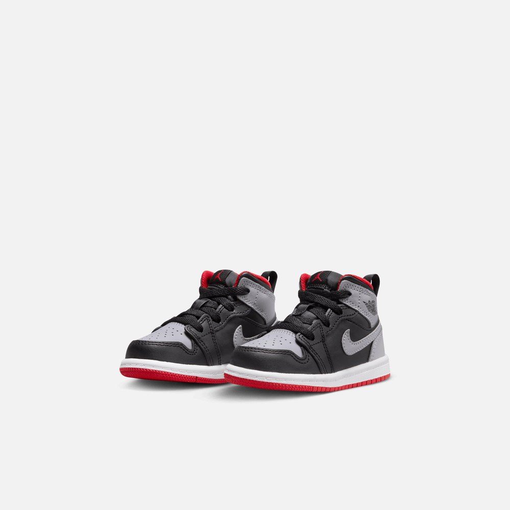 Air Jordan Kids' 1 Mid Black Cement (TD)