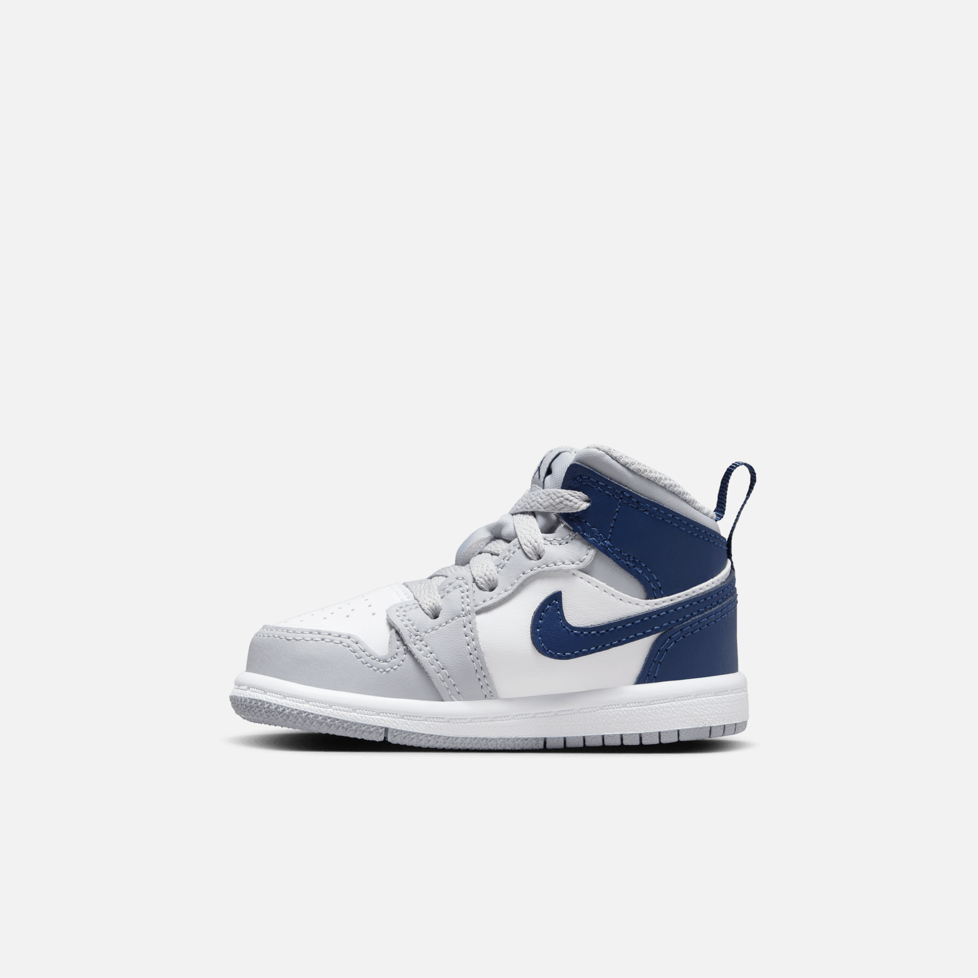 Air Jordan Kids' 1 Mid Wolf Grey Midnight Navy (TD)