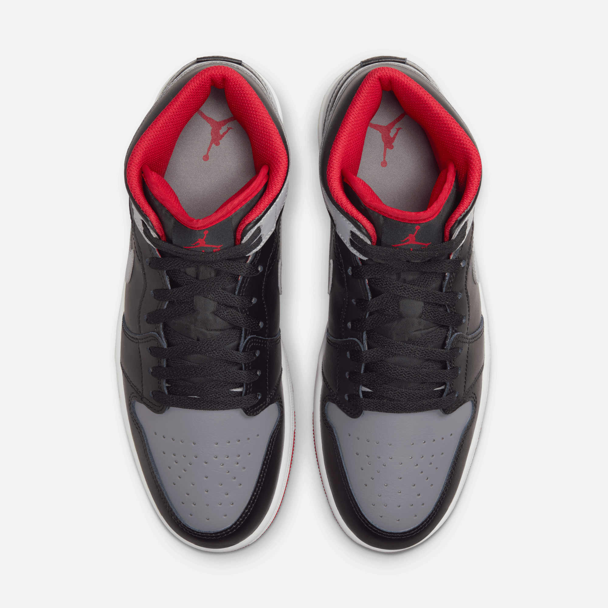 Jordan air 1 mid black red sales