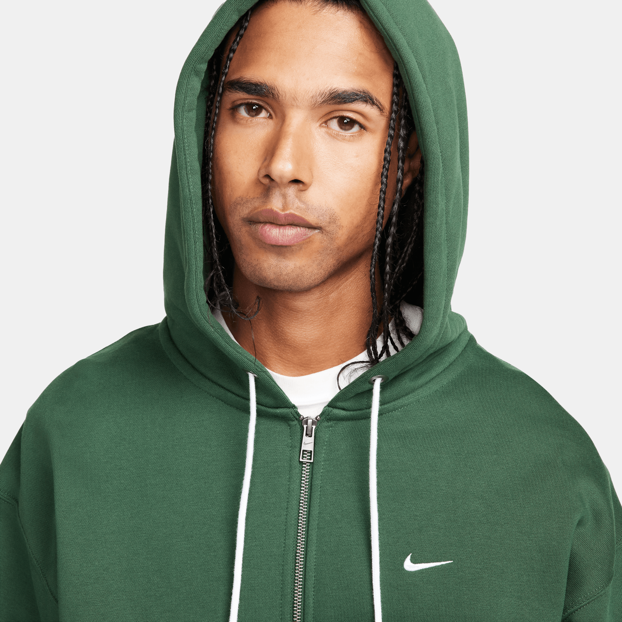 Nike Solo Swoosh Fir Green Full-Zip Hoodie