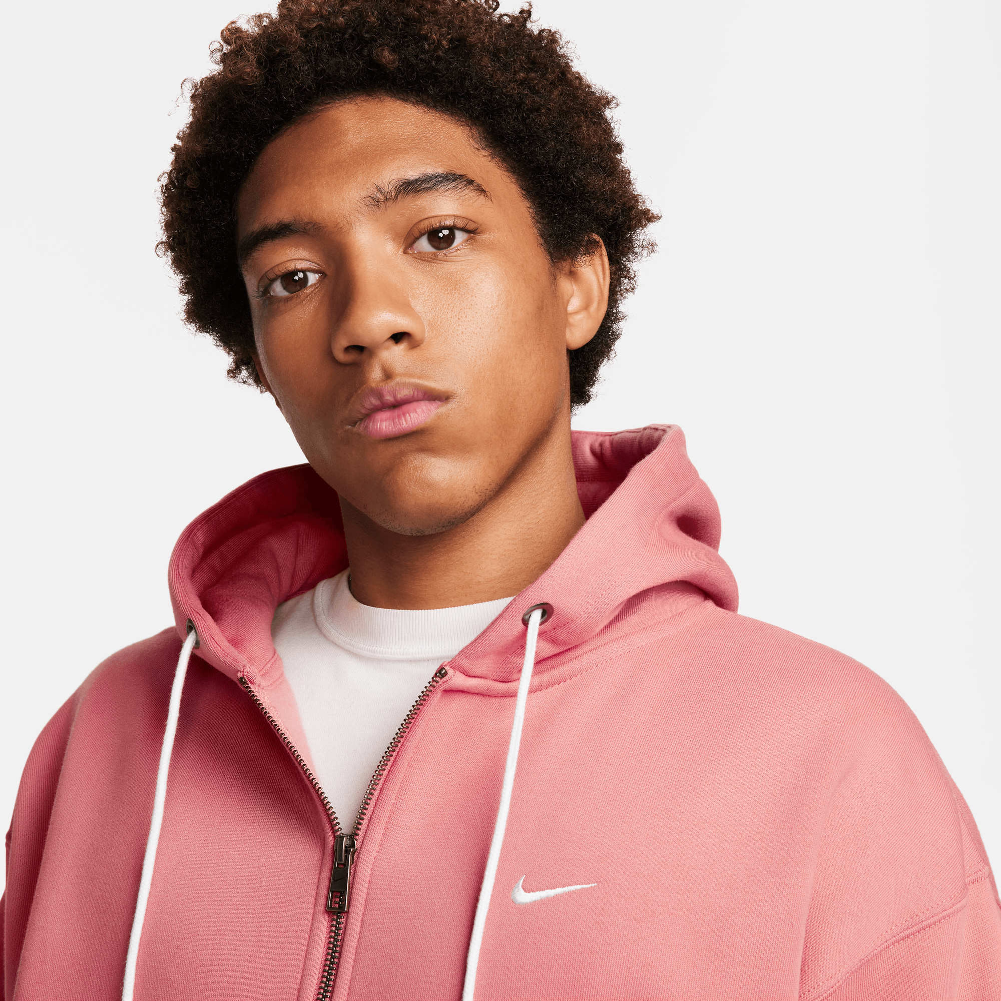 Nike Solo Swoosh Pink Full-Zip Hoodie