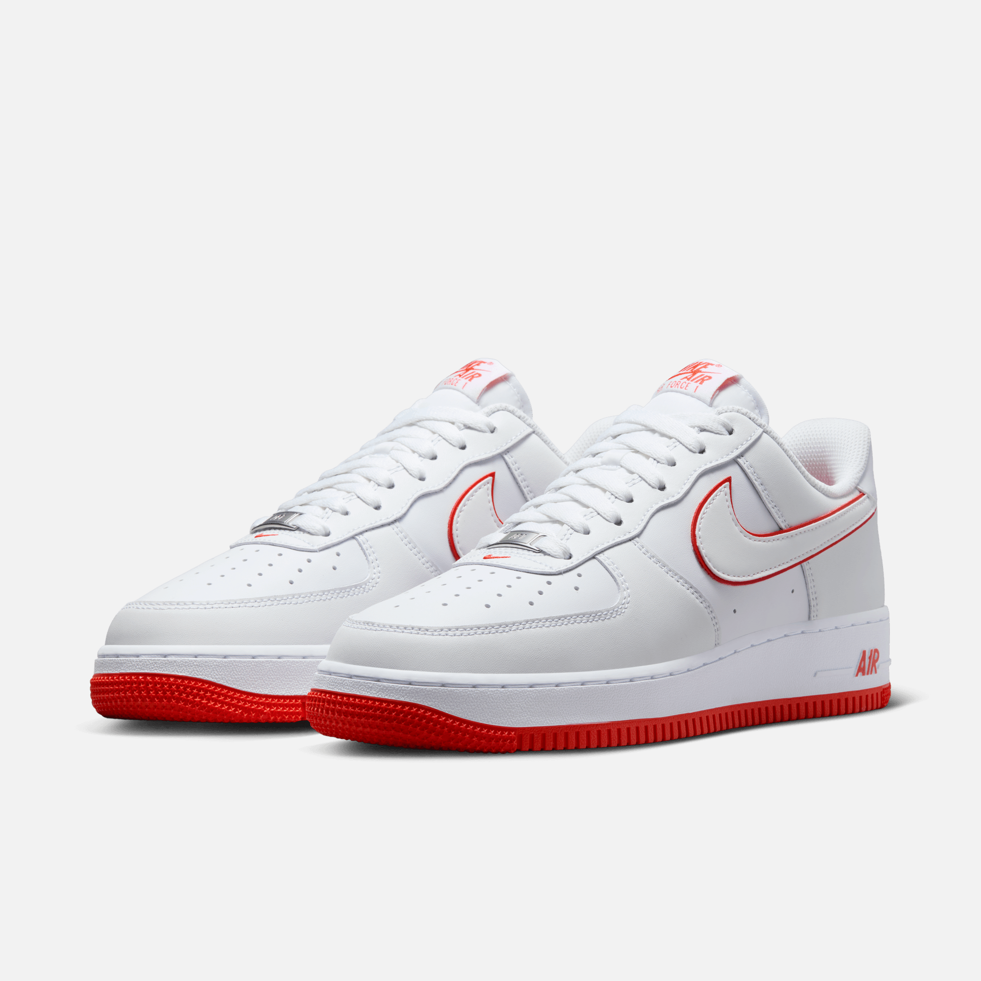  Nike Men's Air Force 1 Shoe, Picante Red-white, 12