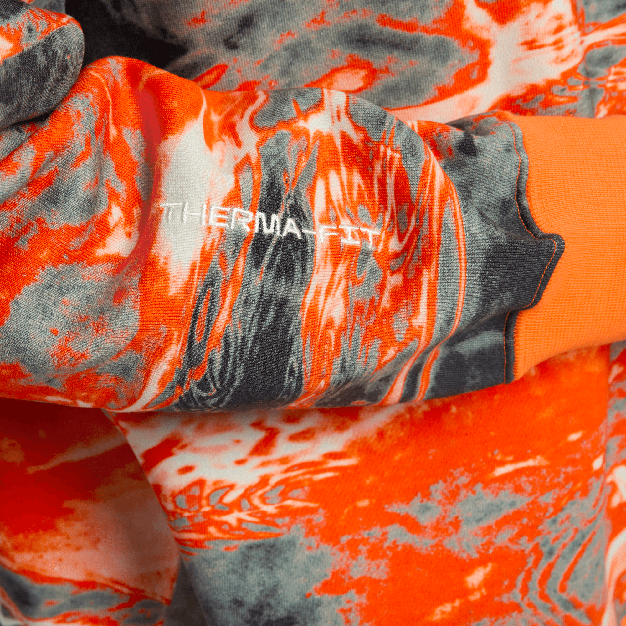 Nike ACG Therma-FIT Allover Print Orange Fleece Crew