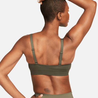 Nike Women's Indy Plunge Cutout Green Medium-Support Padded Sports Bra