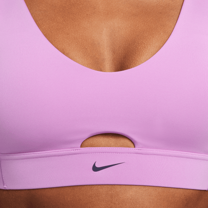 Nike Women's Indy Plunge Cutout Pink Medium-Support Padded Sports Bra