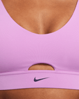 Nike Women's Indy Plunge Cutout Pink Medium-Support Padded Sports Bra
