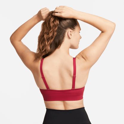 Nike Women's Indy Plunge Cutout Red Medium-Support Padded Sports Bra