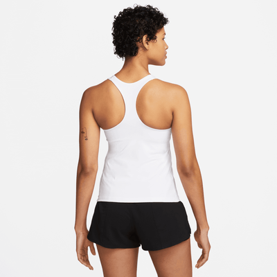 Nike Swoosh Women's White Medium-Support Padded Sports Bra Tank