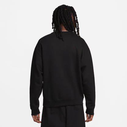 Nike Solo Swoosh Men's Black Fleece Crew