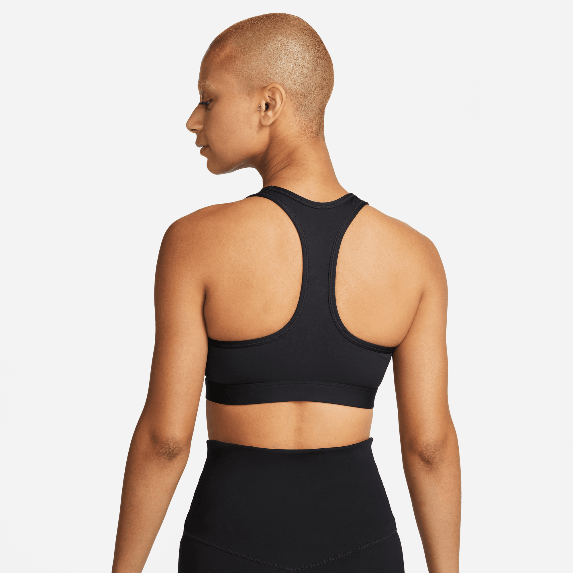 Nike Swoosh Medium Support Sports Bra Women - black/white DX6821-010