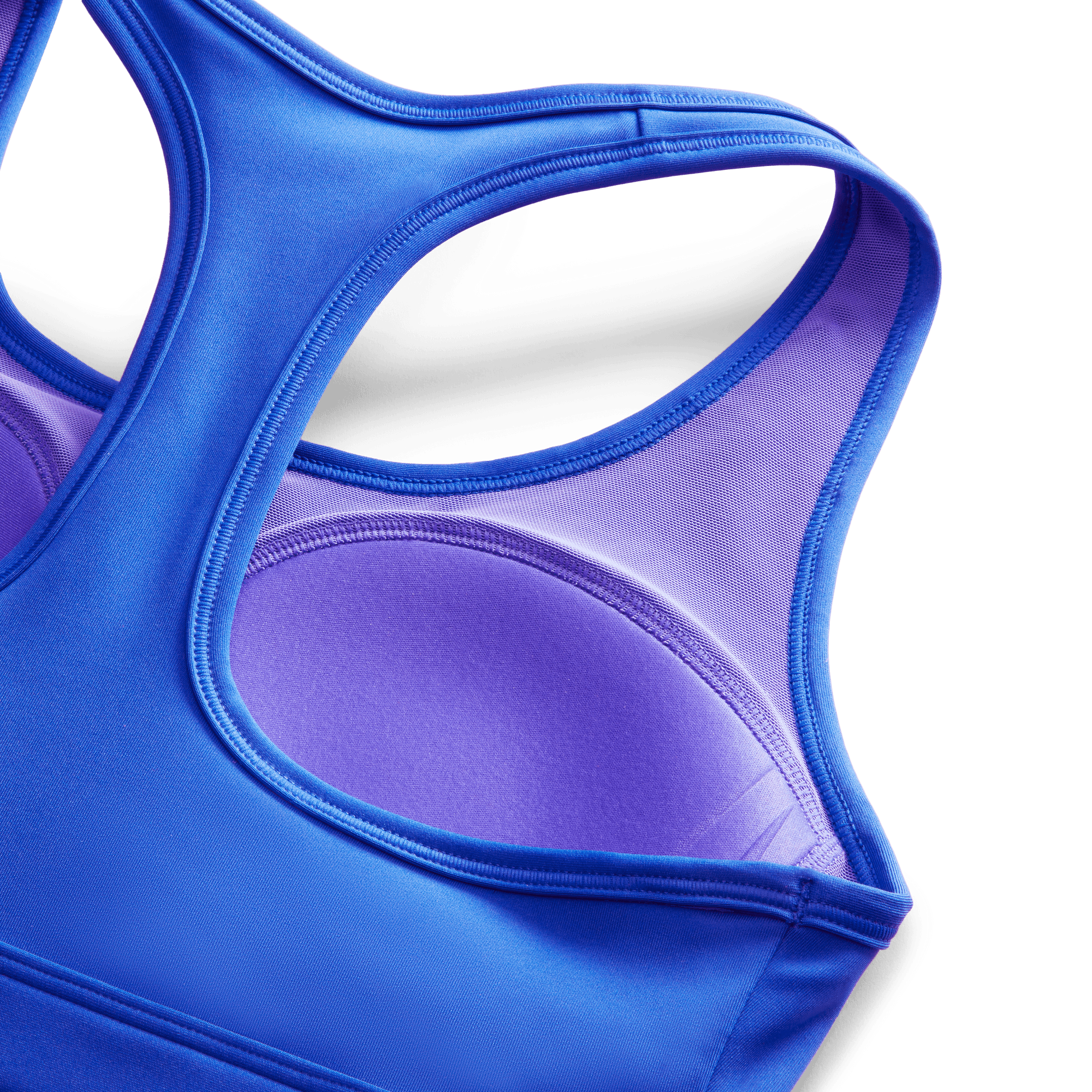Vintage Nike Sports Bra Women's Medium Blue Y2K Cotton Blend USA Made