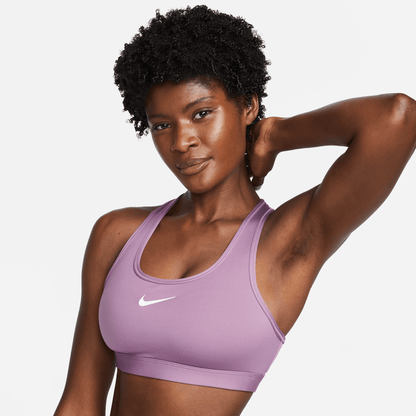 Nike Swoosh Medium Support Women s Purple Padded Sports Bra Puffer Reds