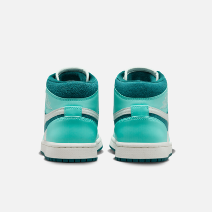 Air Jordan Women's 1 Mid Teal Chenille