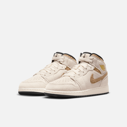 Air Jordan 1 Mid Brown Elephant (GS)