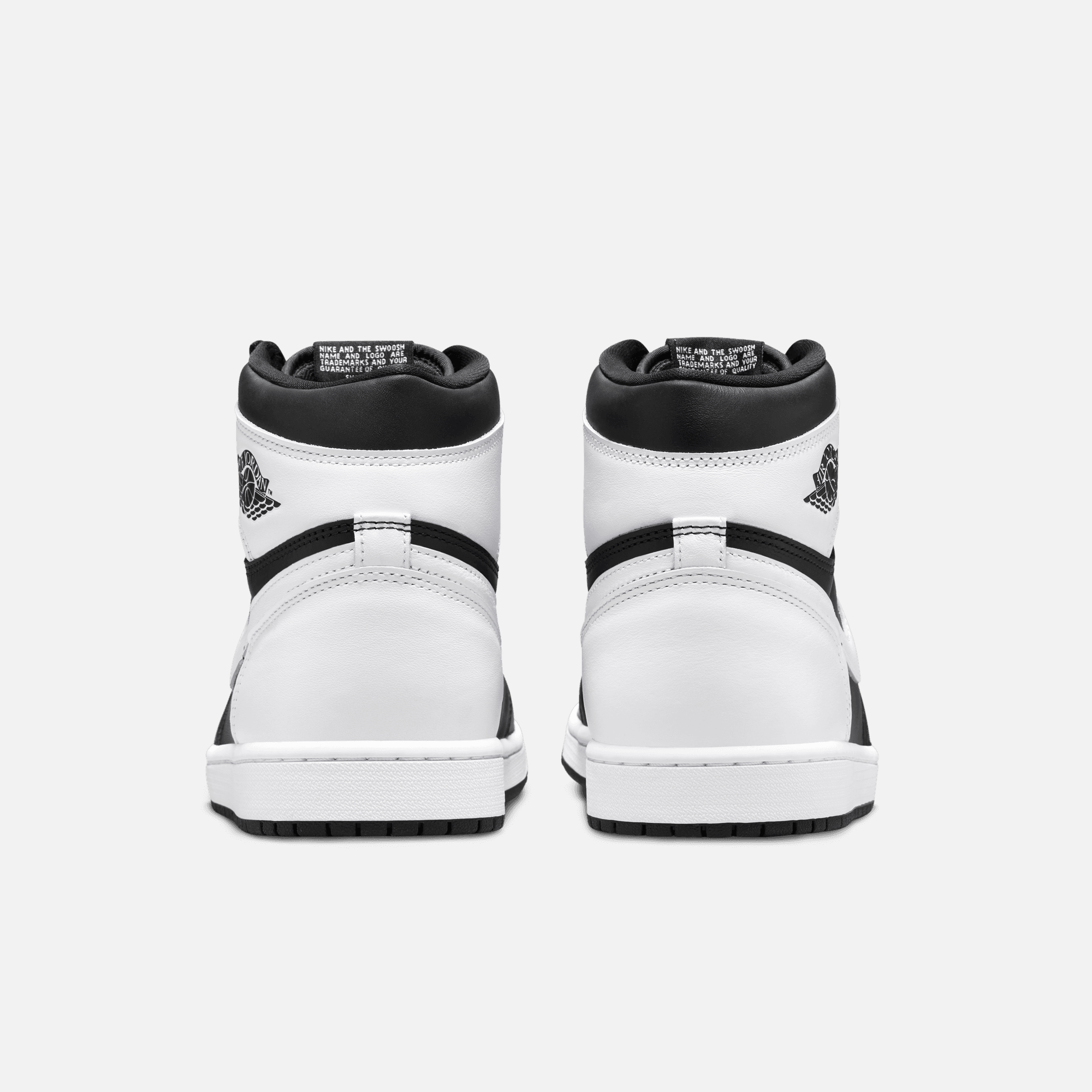 Air jordan 1 white black swoosh on sale