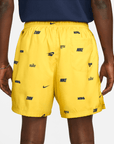 Nike Club Yellow Woven Allover Print Flow Shorts