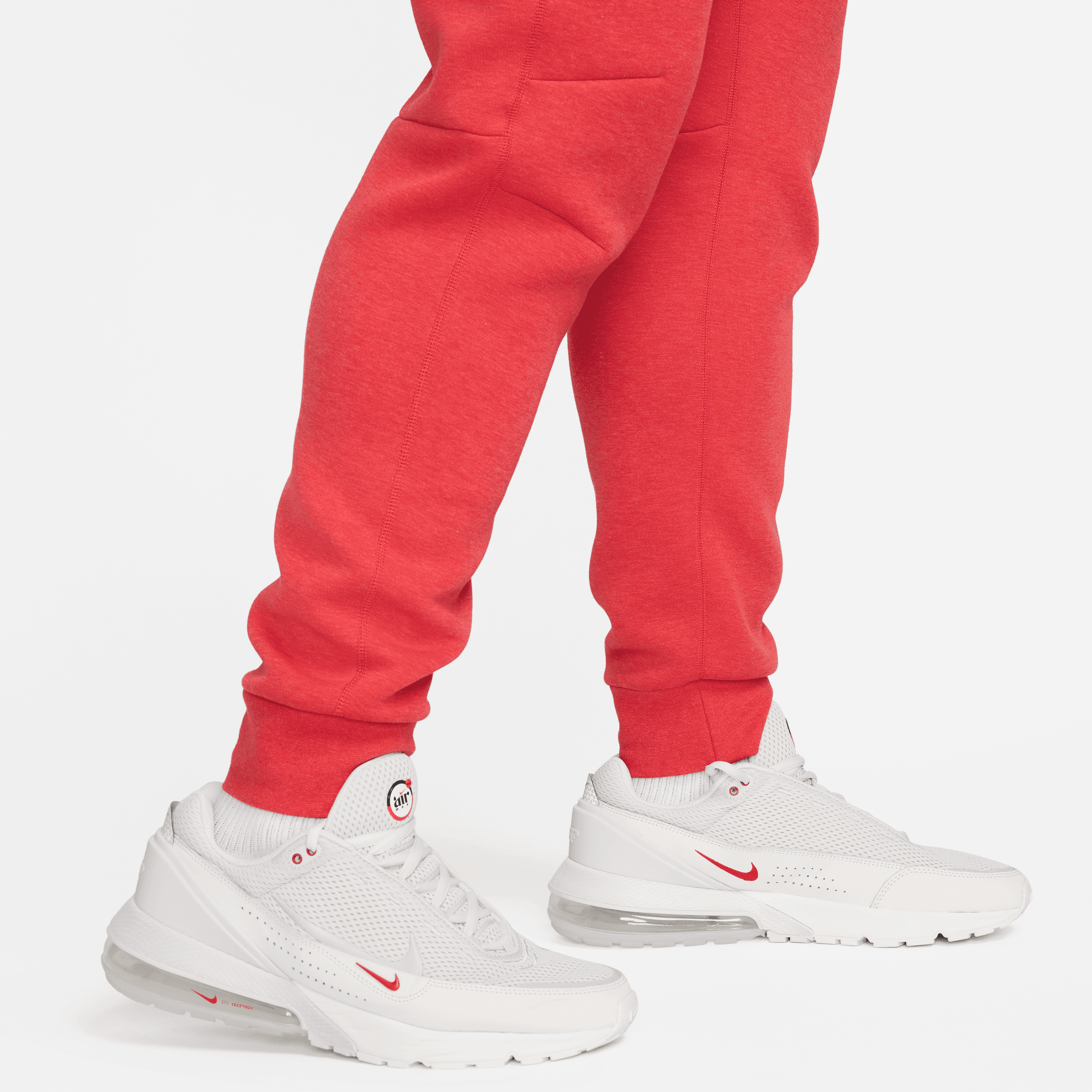 Nike Sportswear CLUB PANT WIDE - Tracksuit bottoms - university  red/white/red 