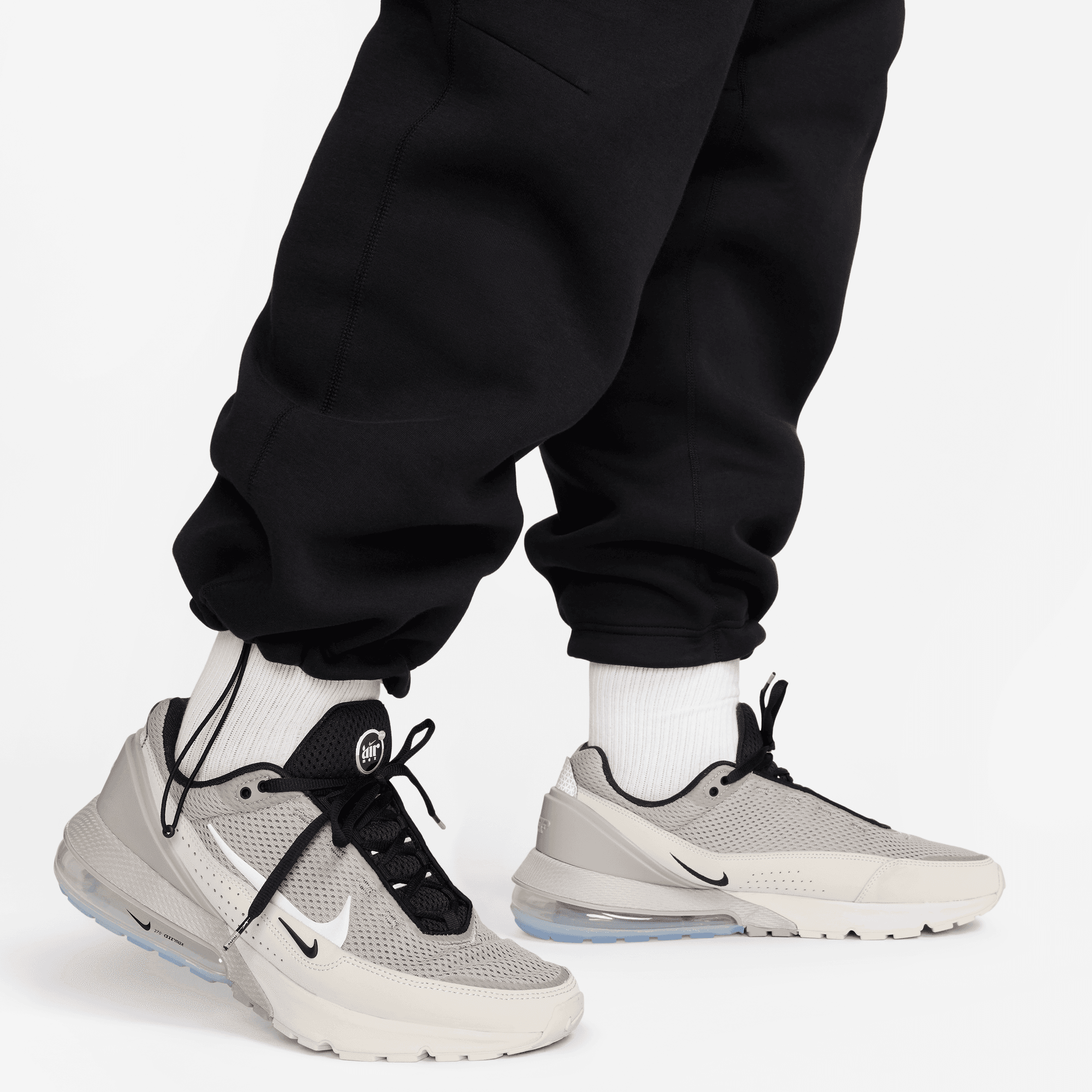 air max 90 black and white on feet