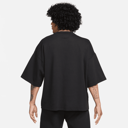 Nike Sportswear Tech Fleece Reimagined Black Oversized Short-Sleeve Sweatshirt