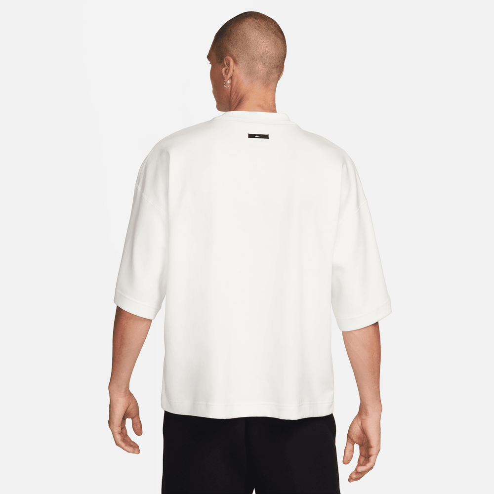 Nike Sportswear Tech Fleece Reimagined White Oversized Short-Sleeve Sweatshirt