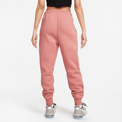 Nike Sportswear Women's Tech Fleece Red Mid Rise Joggers