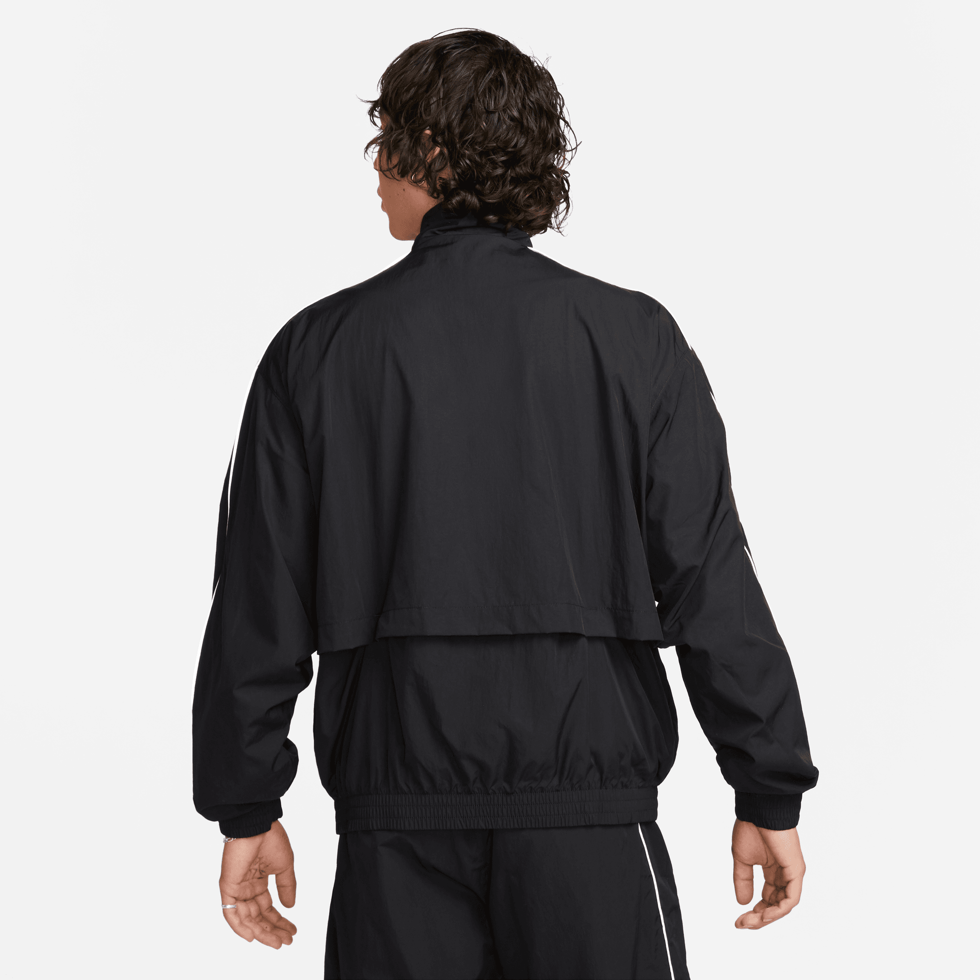 Nike Black Solo Swoosh Woven Track Jacket