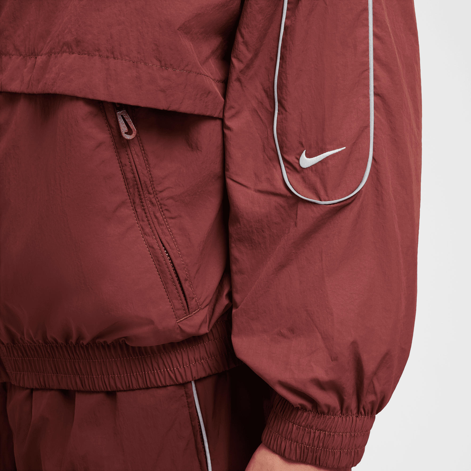 Nike Brown Solo Swoosh Woven Track Jacket