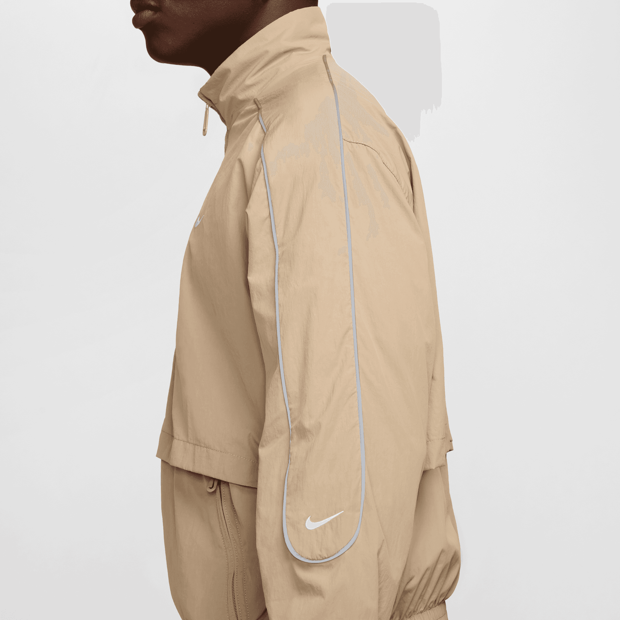 Nike Khaki Solo Swoosh Woven Track Jacket