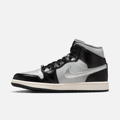 Air Jordan Women's 1 Mid SE Black Chrome