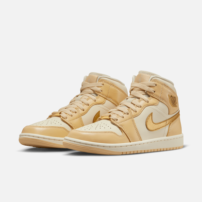 Air Jordan Women's 1 Mid Pale Vanilla