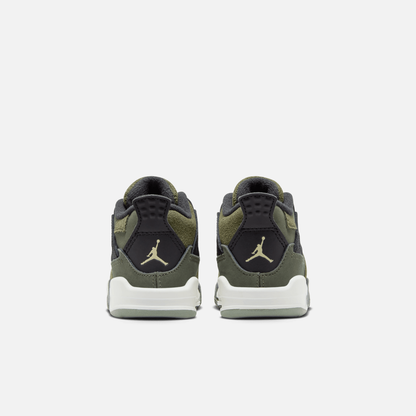 Air Jordan Kids' 4 Retro SE Craft Olive (TD)